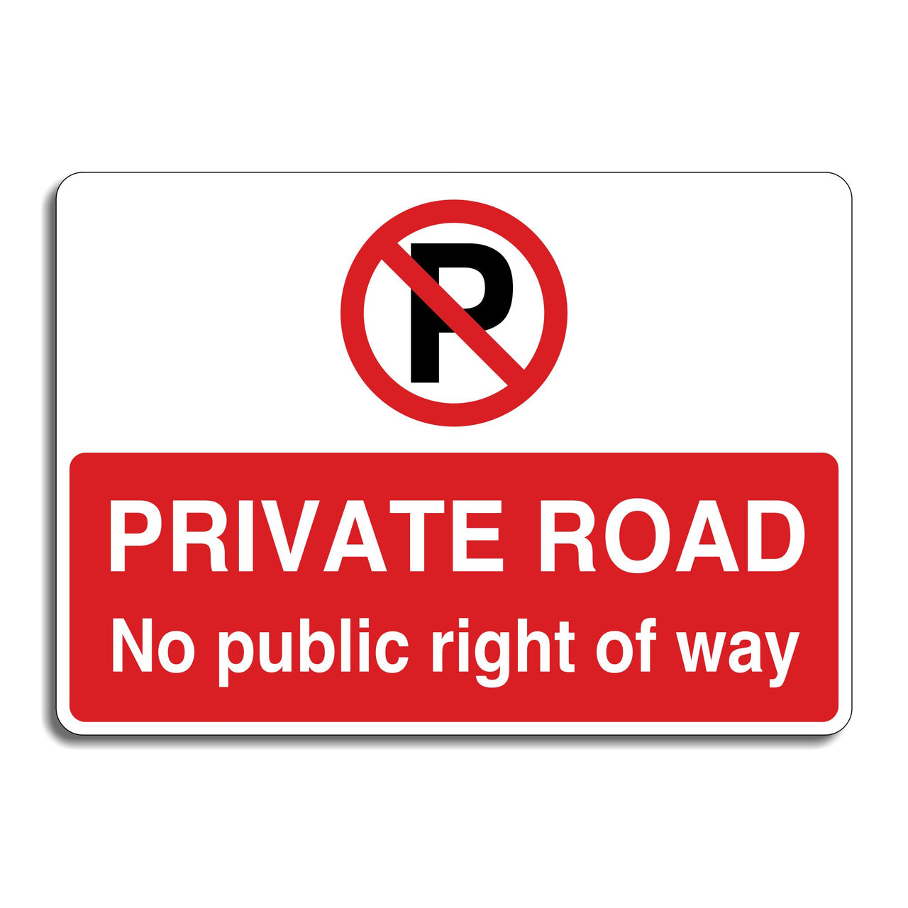Private Road No Public Right Of Way Sign