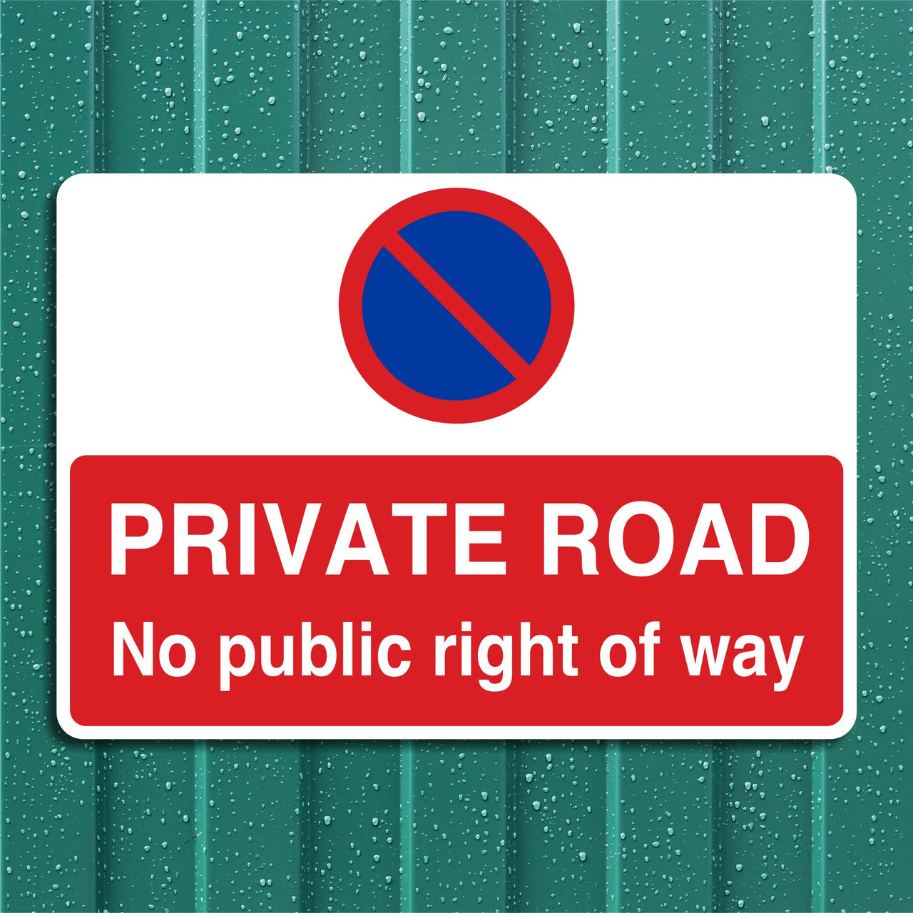 Private Road No Public Right Of Way Sign