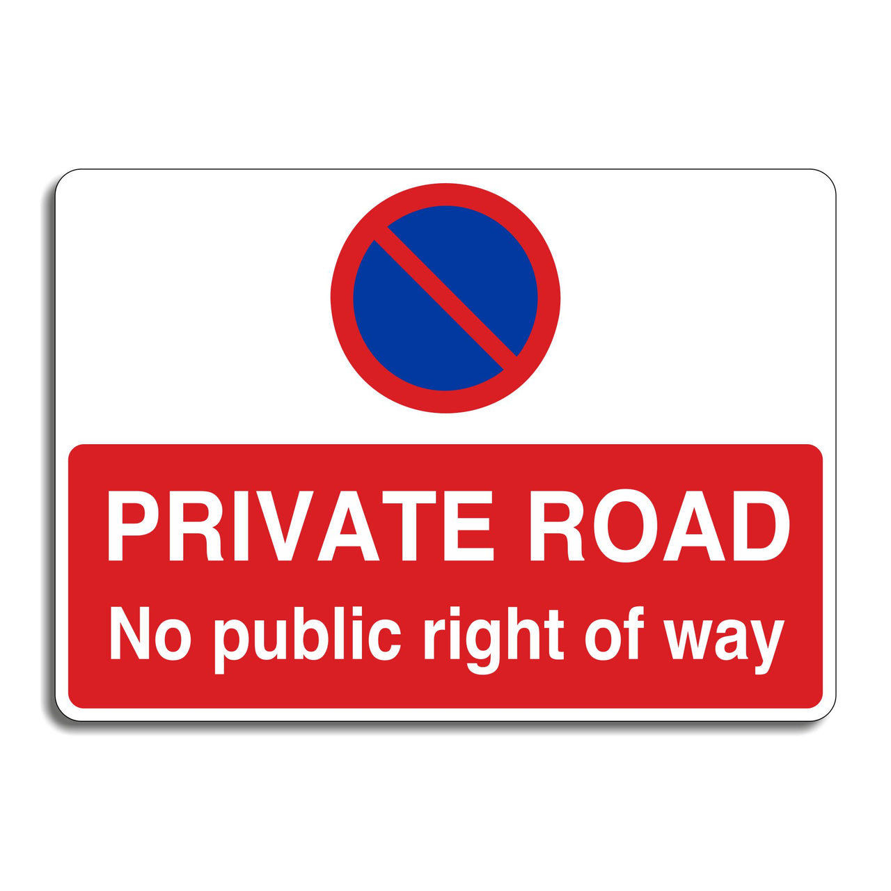 Private Road No Public Right Of Way Sign