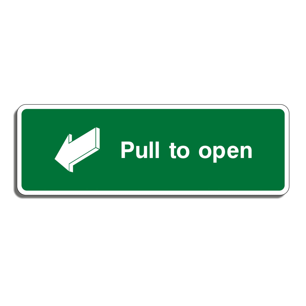 Emergency Pull to Open Sign