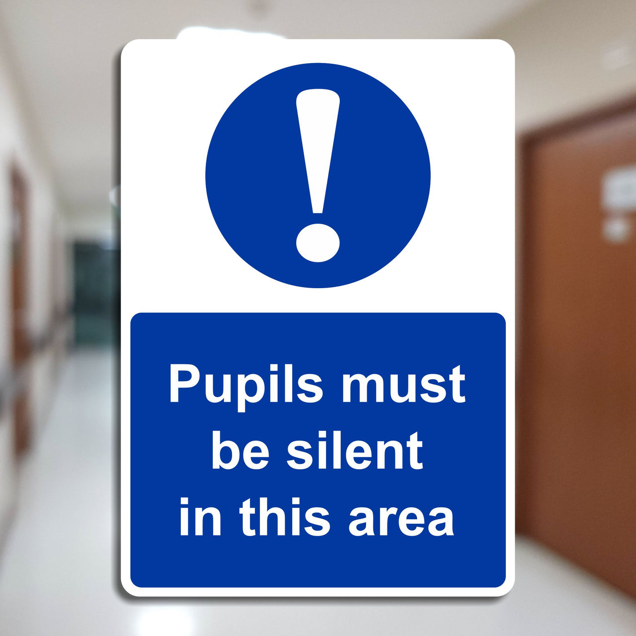 Pupils Must Be Silent In This Area Sign