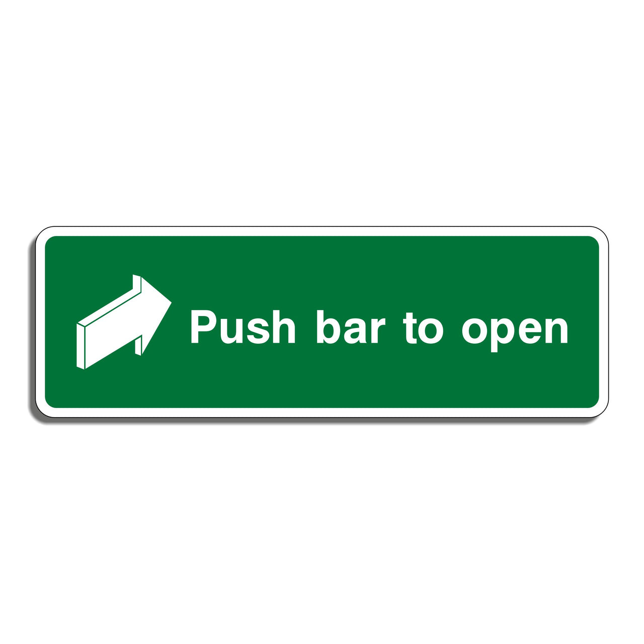 Emergency Exit Push Bar to Open Sign