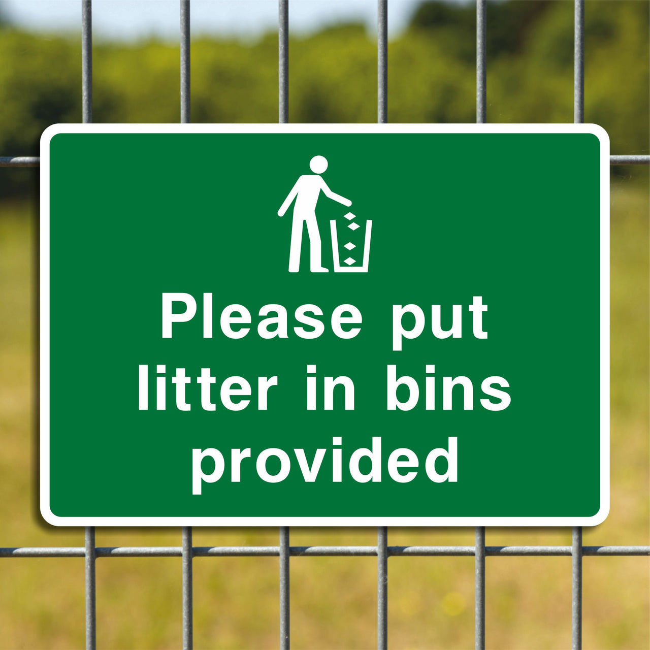 Please Put Litter in the Bins Provided