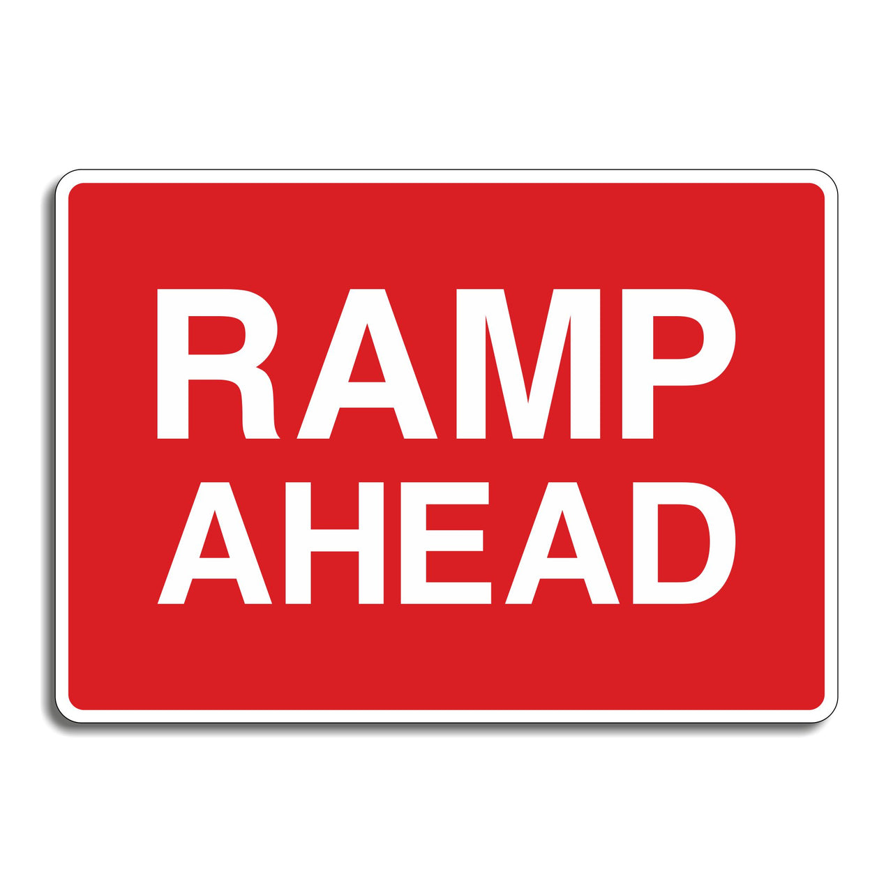 Ramp Ahead Sign