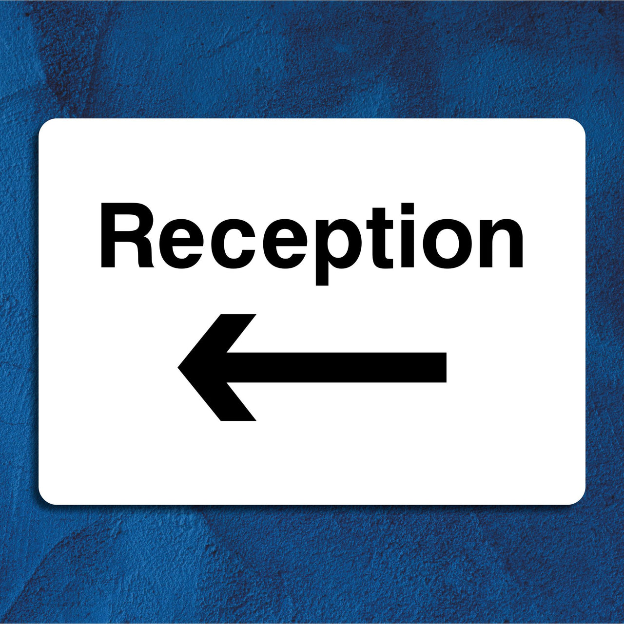 Reception Signs with a Left Pointing Arrow
