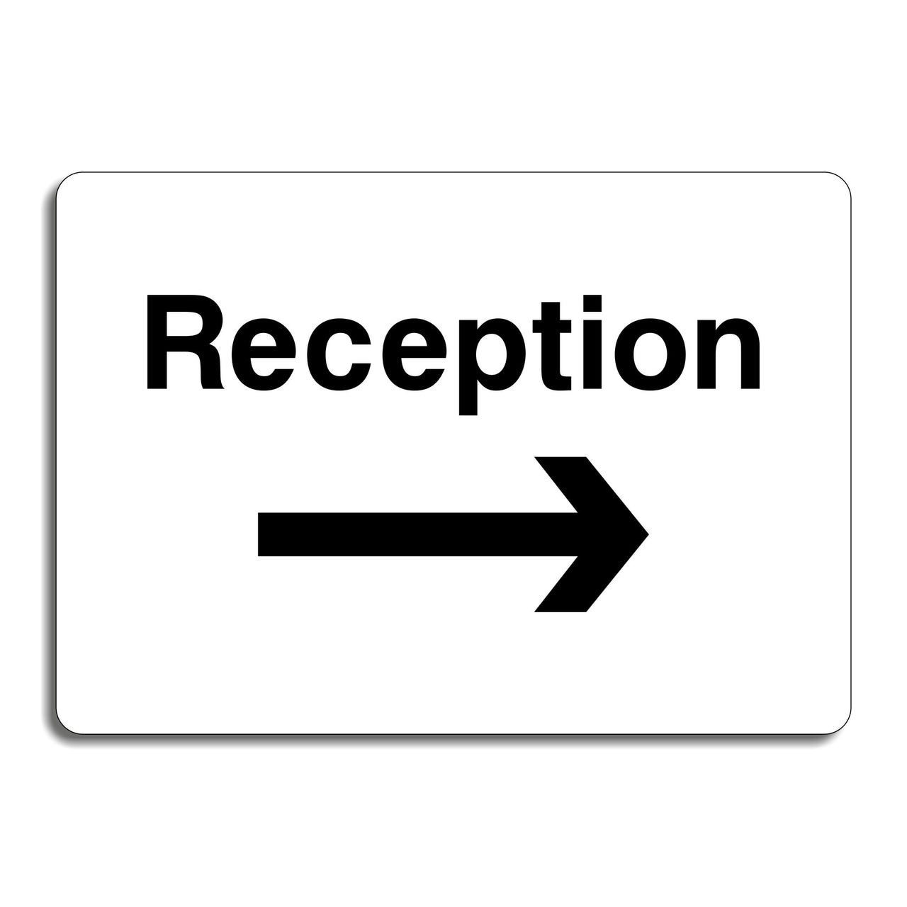 Reception Signs with a Right Pointing Arrow