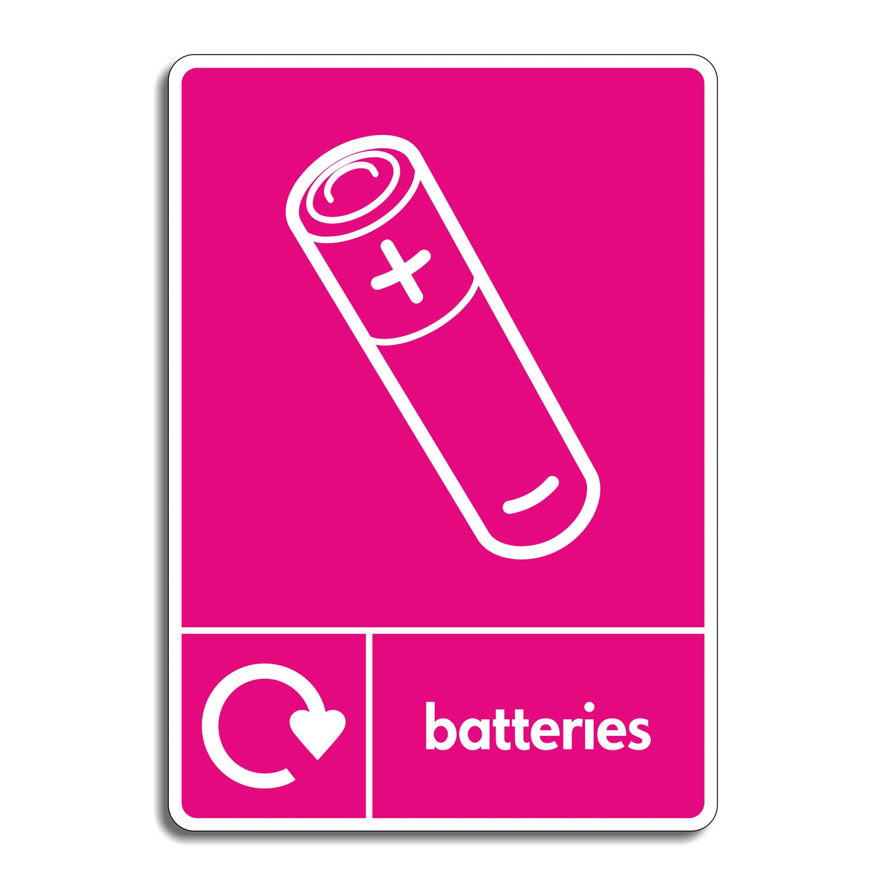 Batteries Recycling Sign