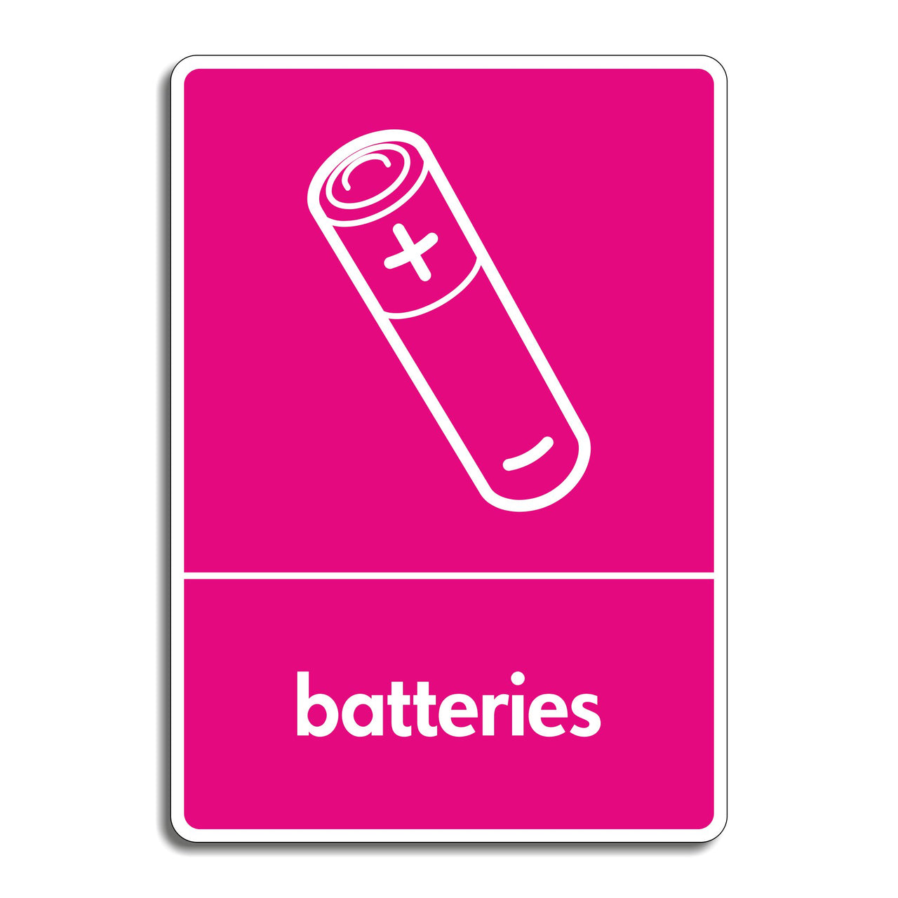 Batteries Recycling Sign