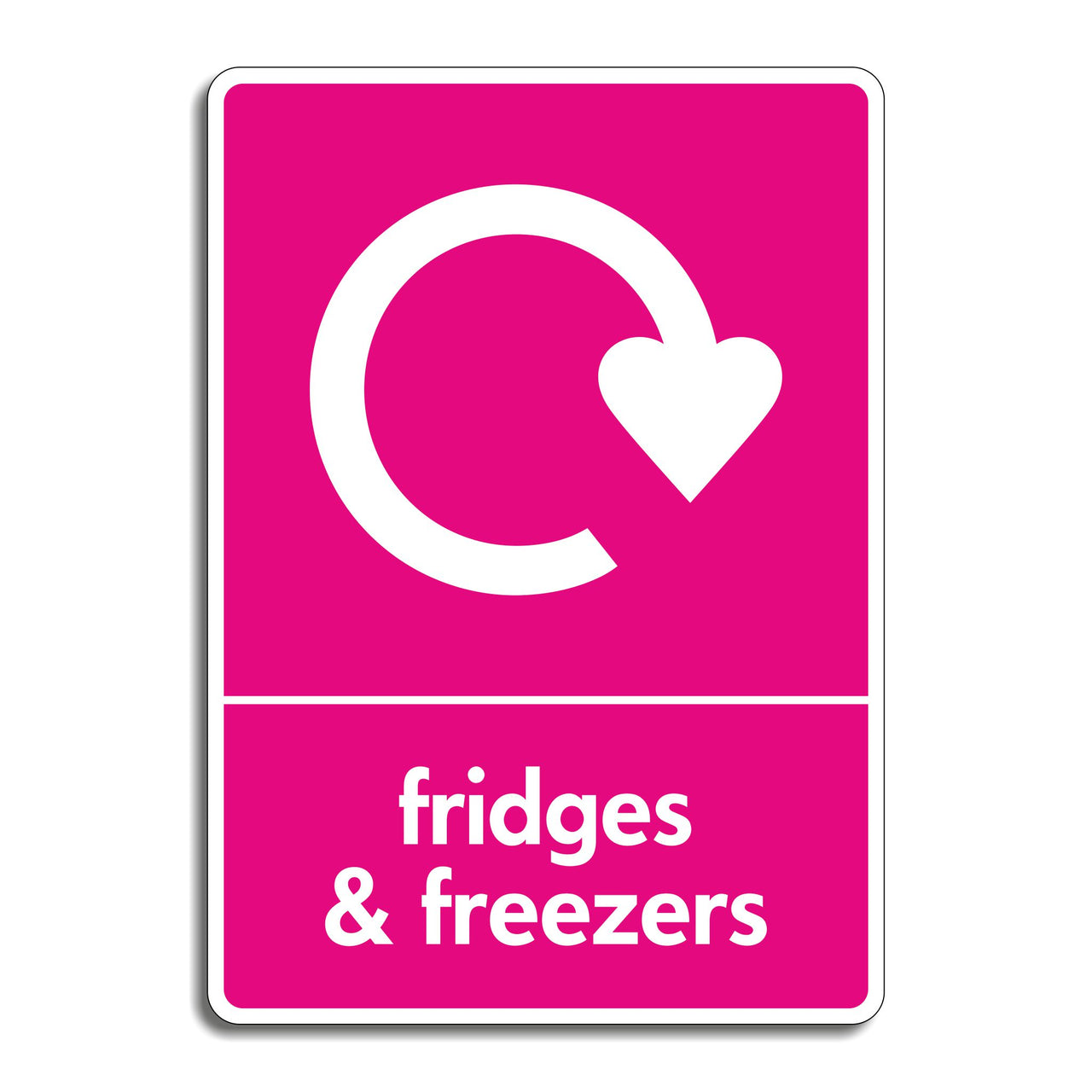 Fridges & Freezers Recycling Sign