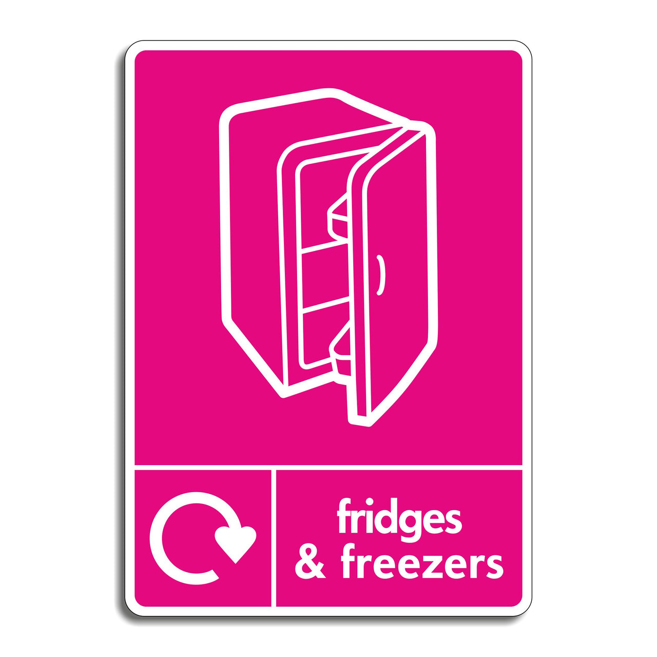 Fridges & Freezers Recycling Sign