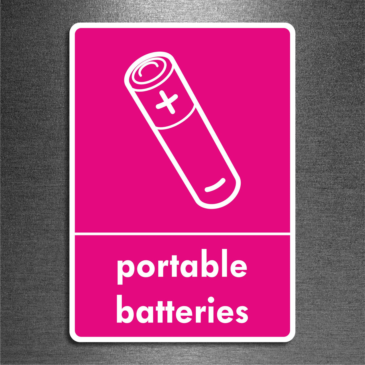 Portable Batteries Recycling Sign