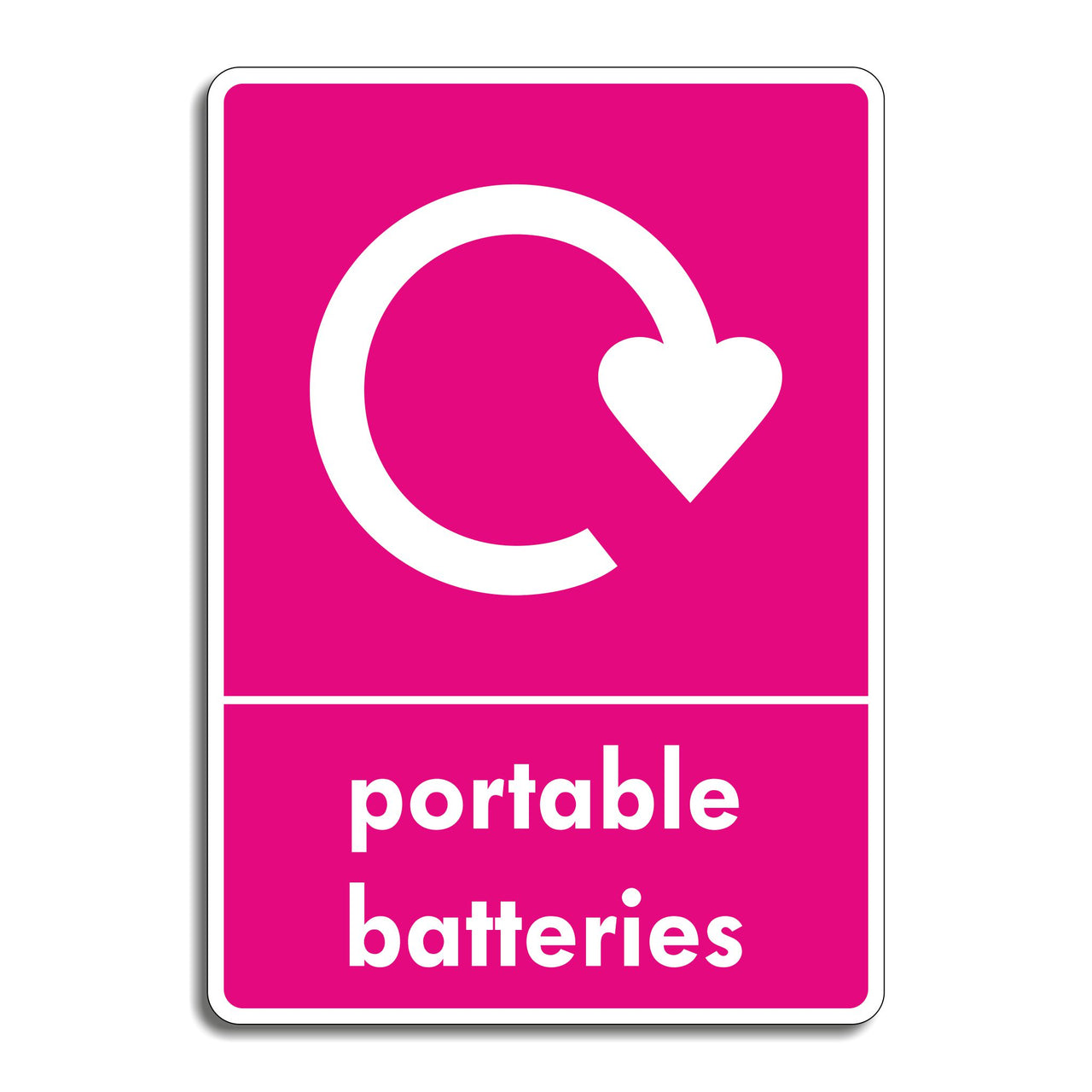 Portable Batteries Recycling Sign