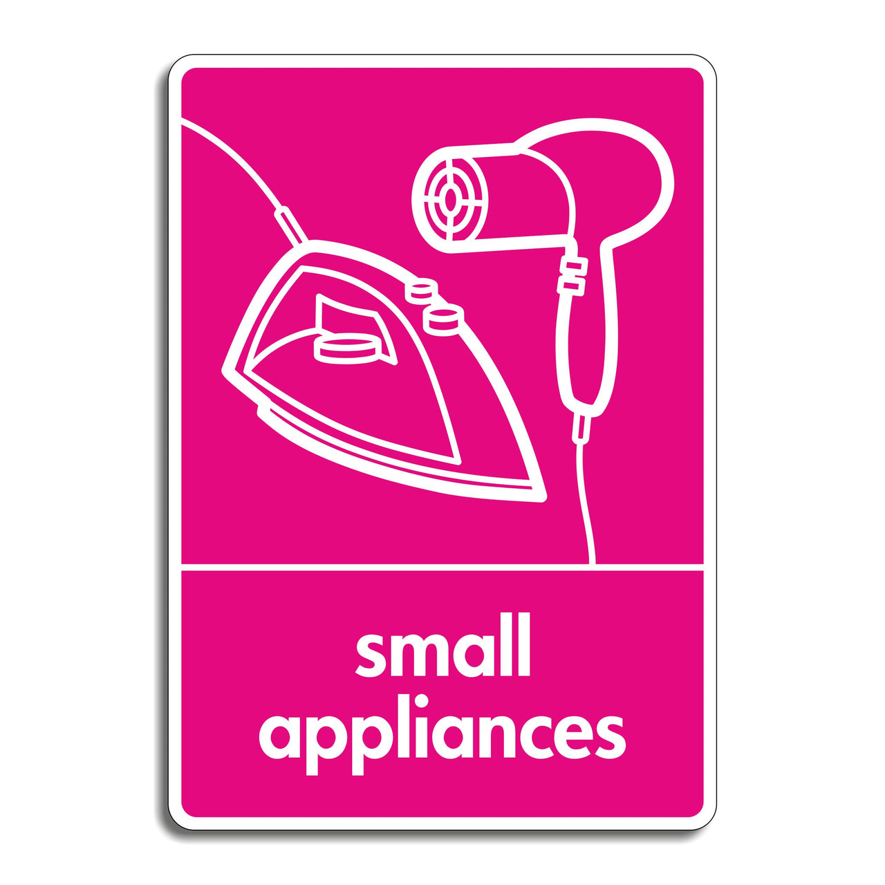 Small Appliance Recycling Signs