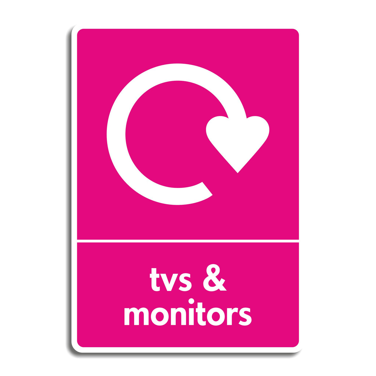 TVs & Monitor Recycling Sign