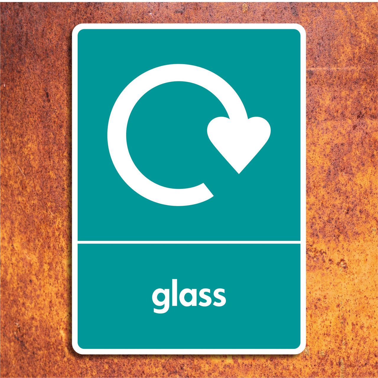 Glass Recycling Sign