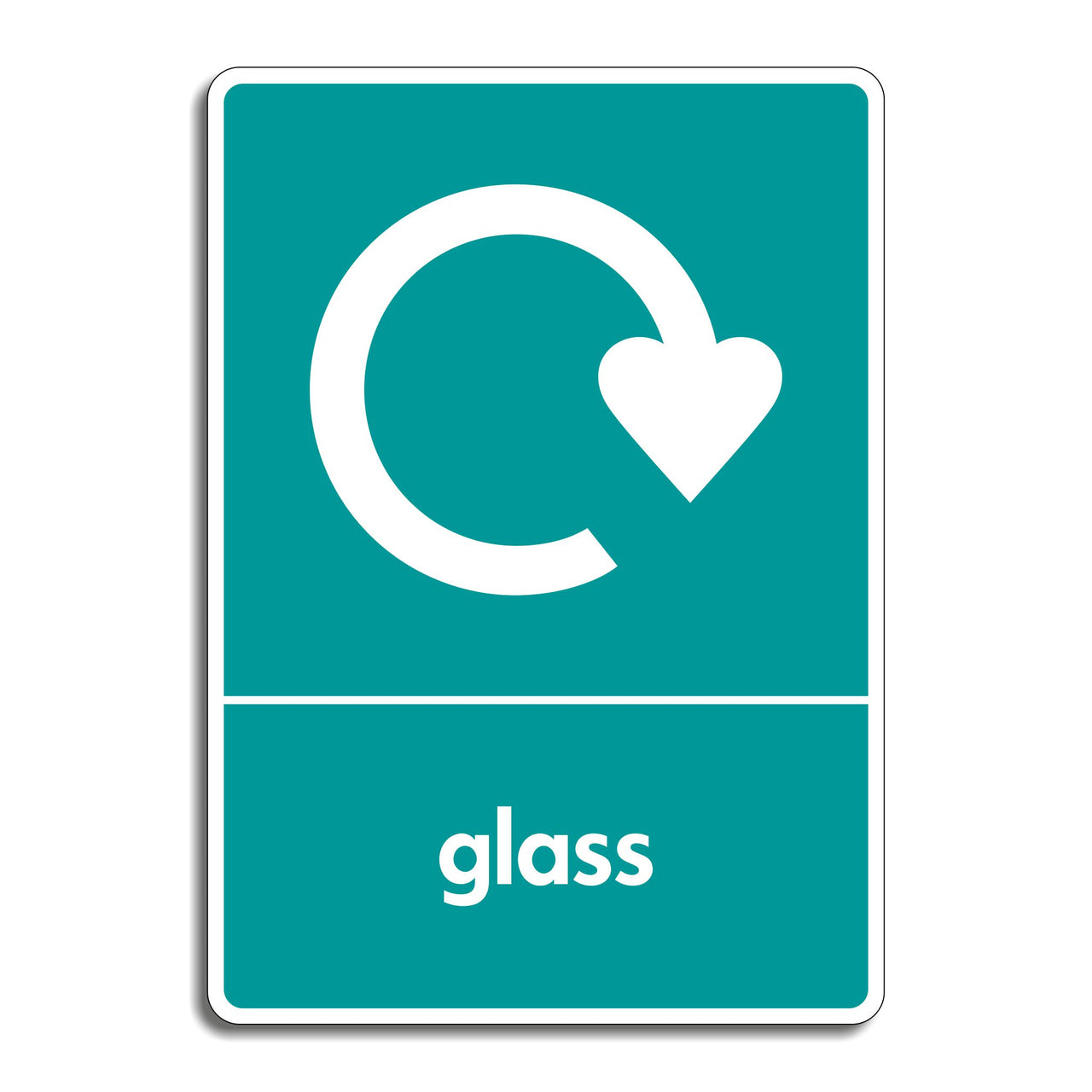 Glass Recycling Sign