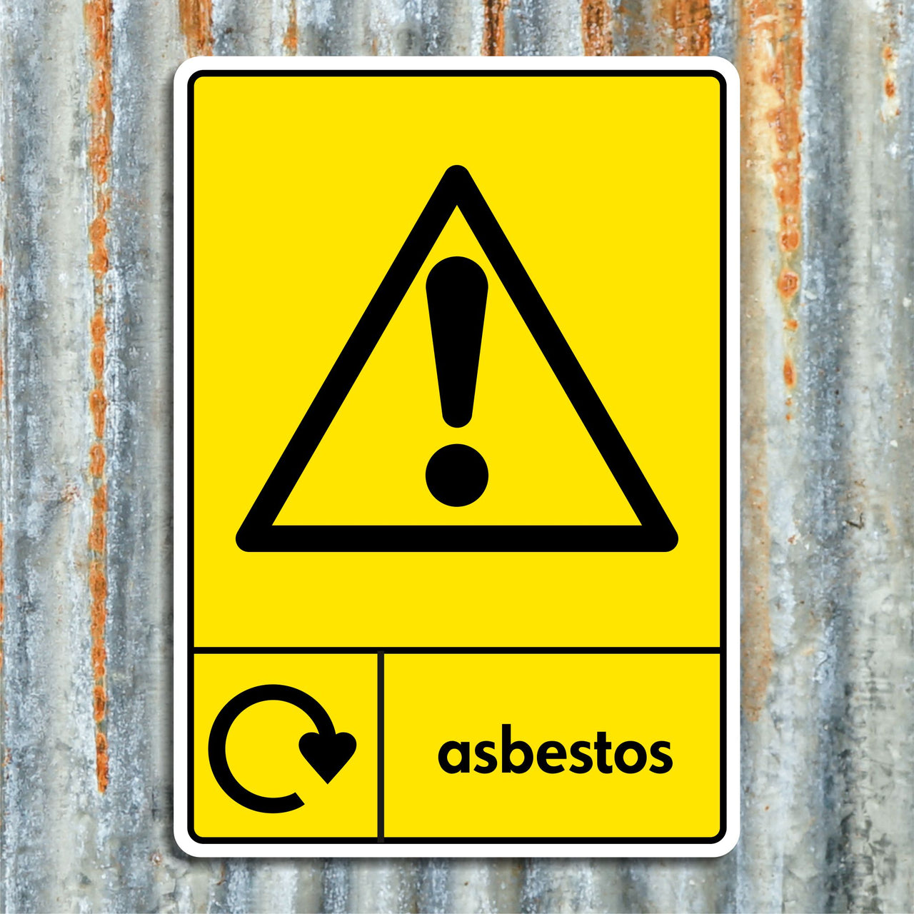 Asbestos Waste Recycling Sign