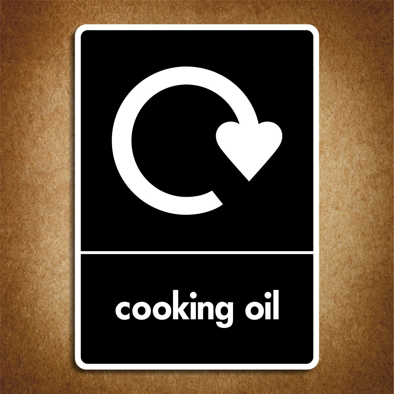 Cooking Oil Recycling Sign