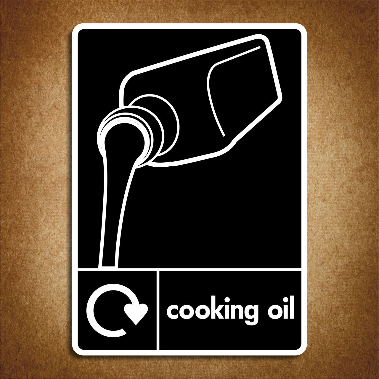 Cooking Oil Recycling Sign