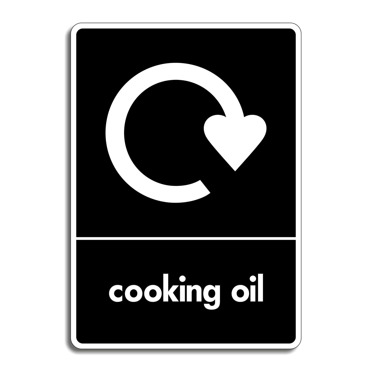 Cooking Oil Recycling Sign