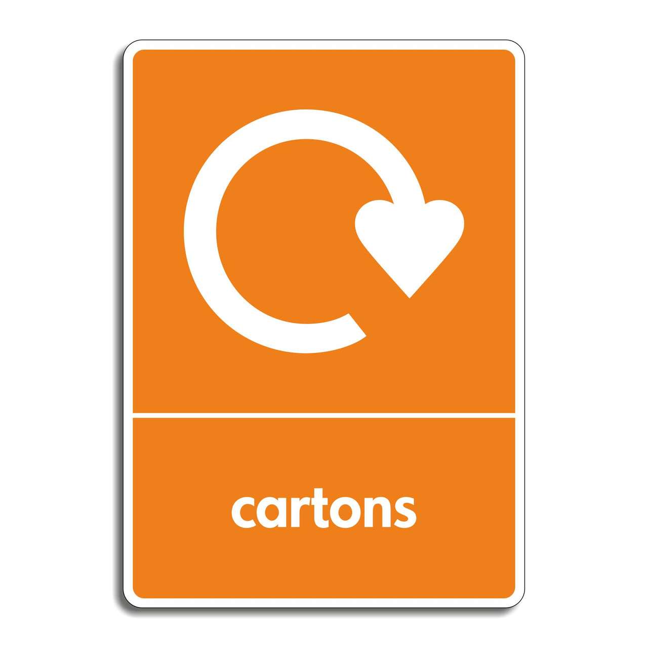 Cartons Recycling Sign