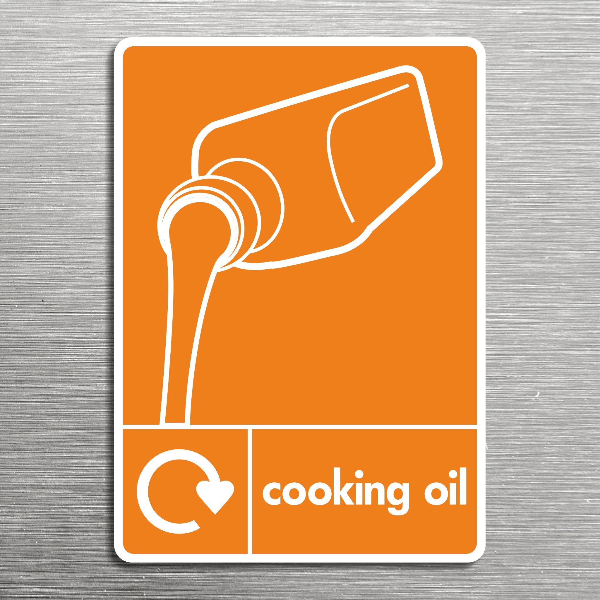 Cooking Oil Recycling Sign