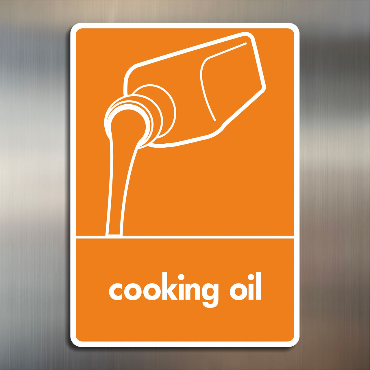 Cooking Oil Recycling Sign