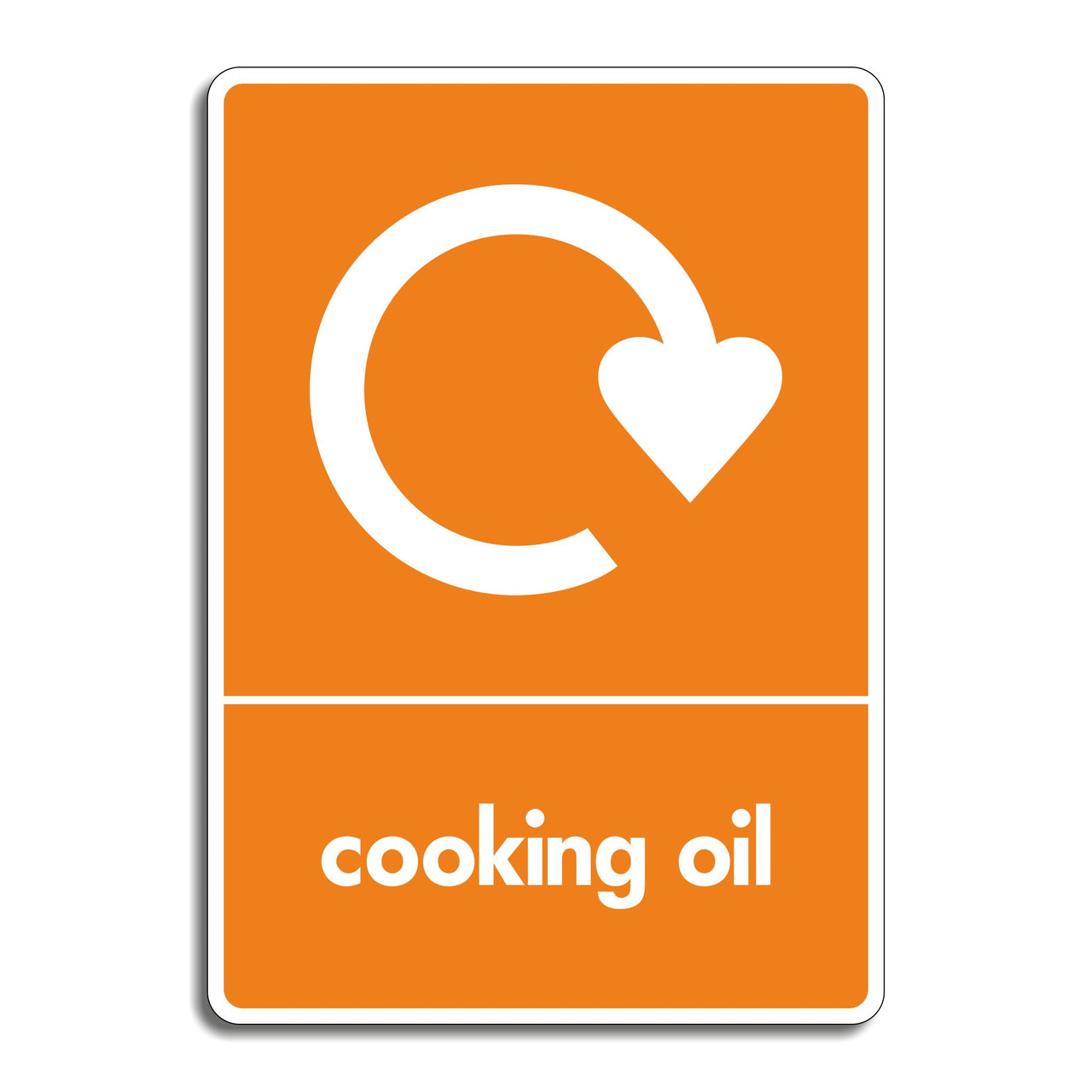 Cooking Oil Recycling Sign