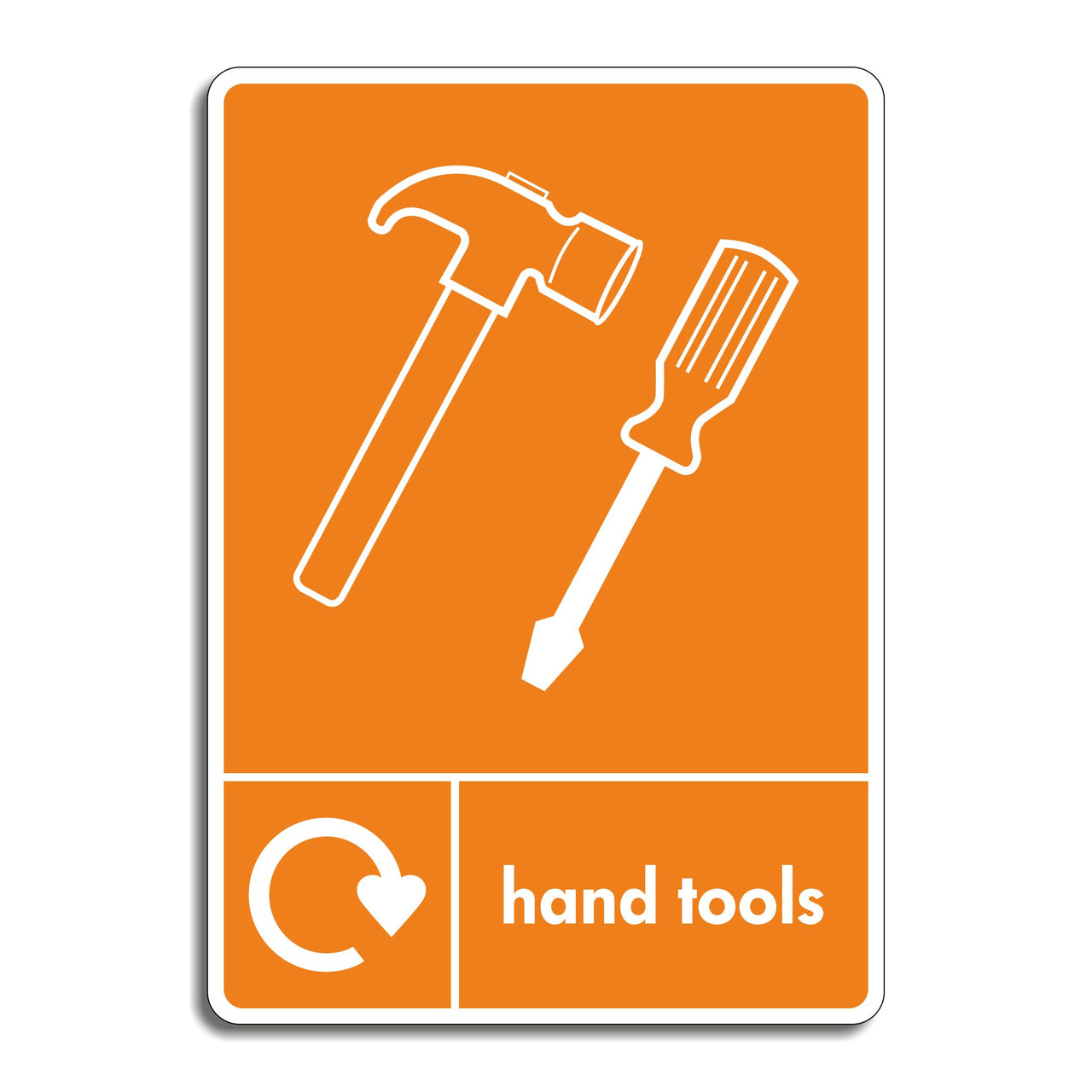 Hand Tools Recycling Sign
