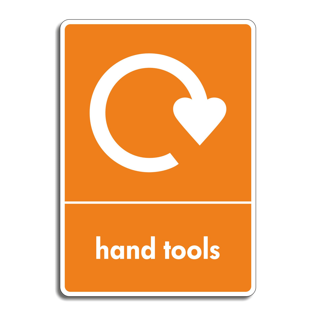 Hand Tools Recycling Sign