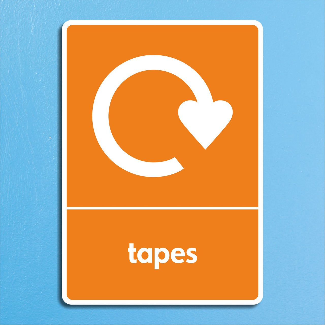 Cassette Tape Recycling Sign