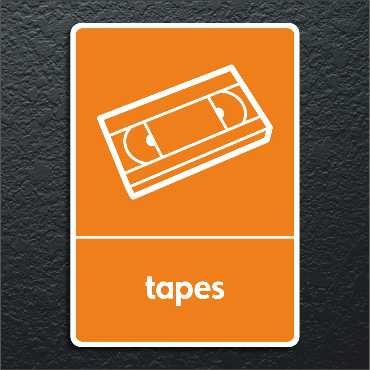 Cassette Tape Recycling Sign