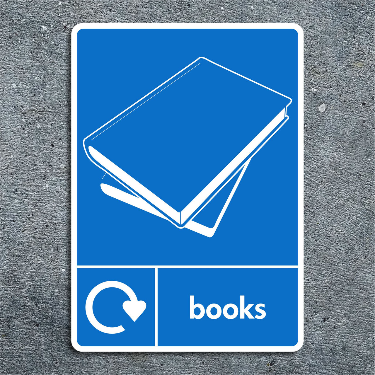 Book Recycling Sign