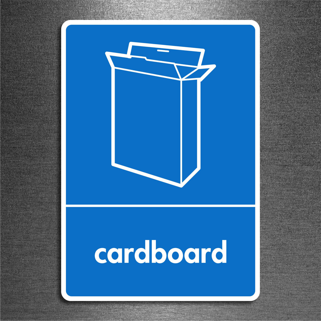 Cardboard Recycling Sign