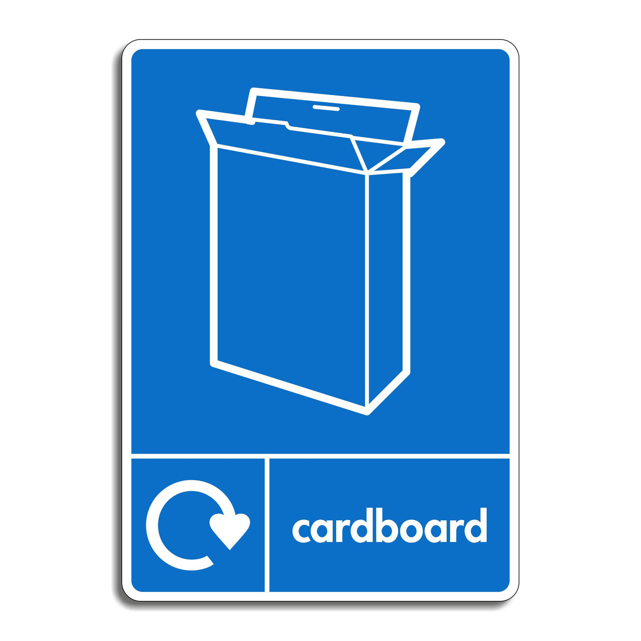 Cardboard Recycling Sign
