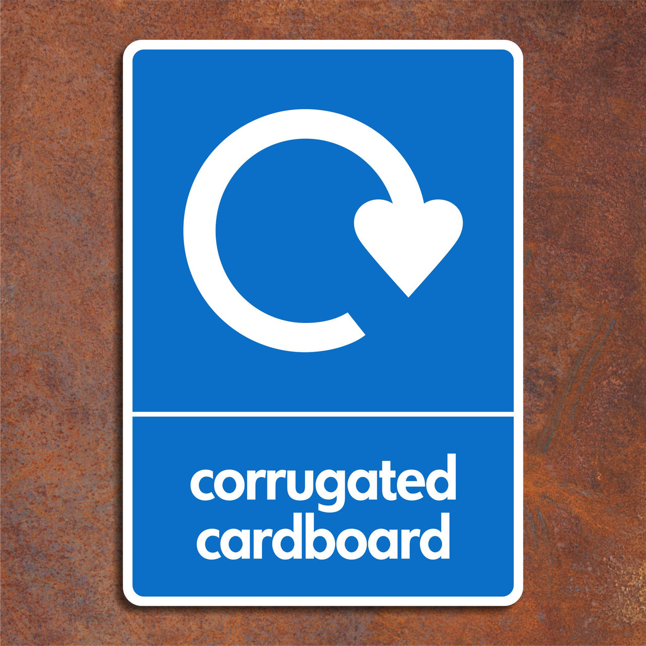 Corrogated Cardboard Recycling Sign