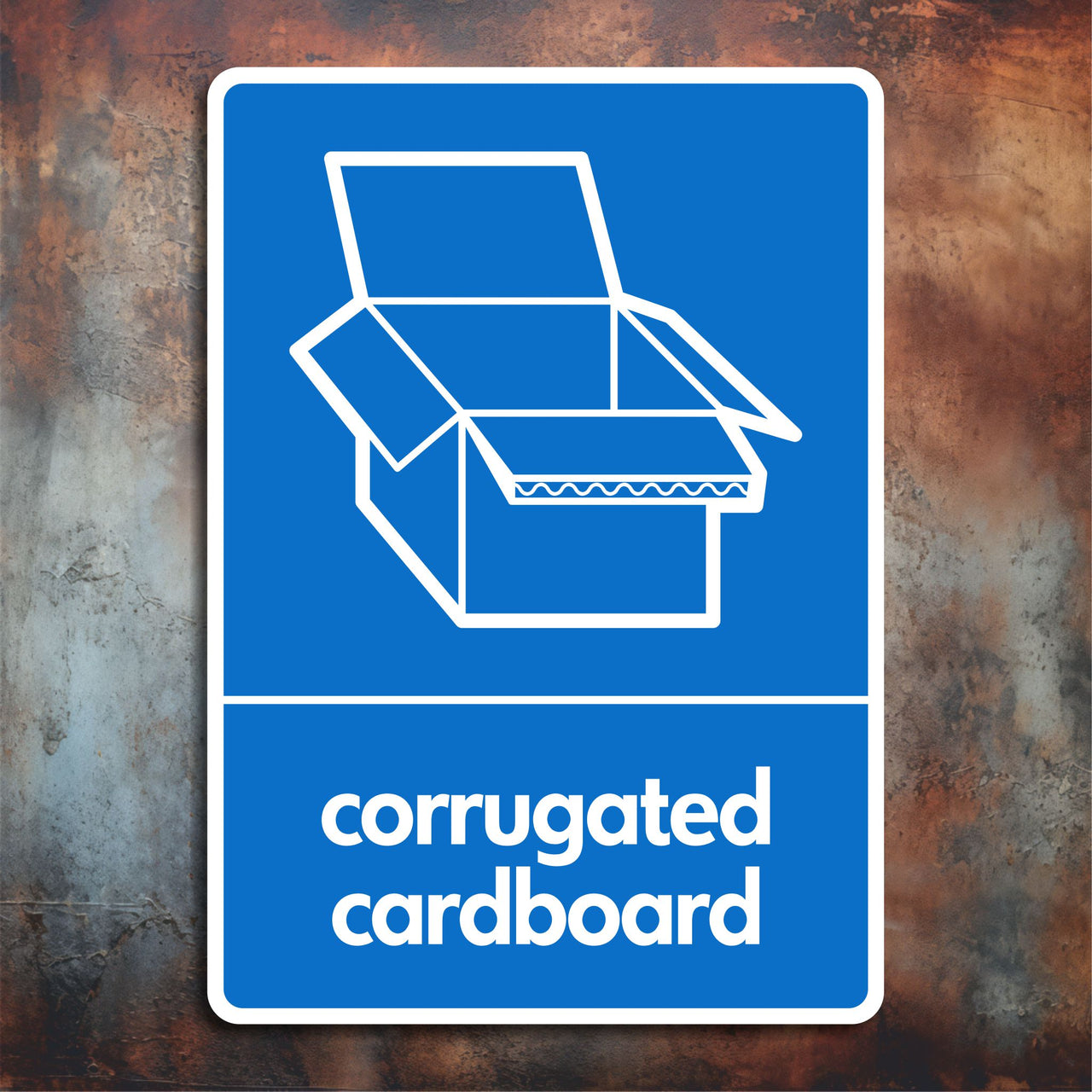 Corrogated Cardboard Recycling Sign