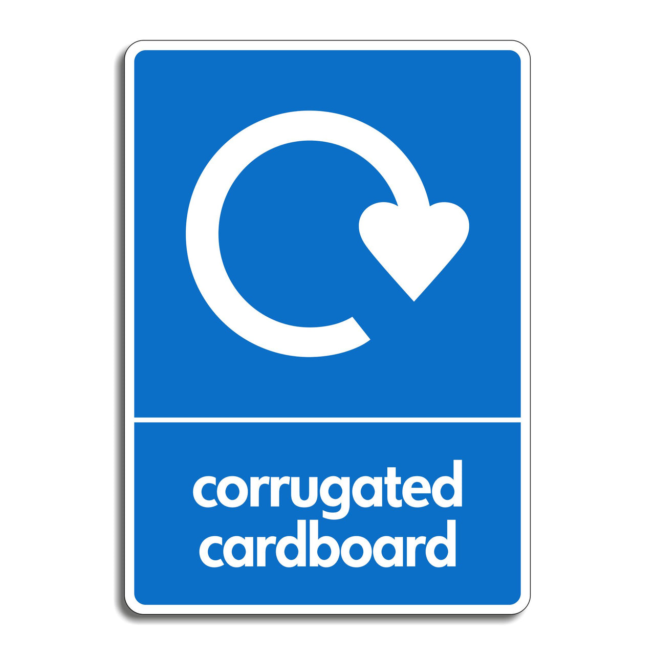 Corrogated Cardboard Recycling Sign