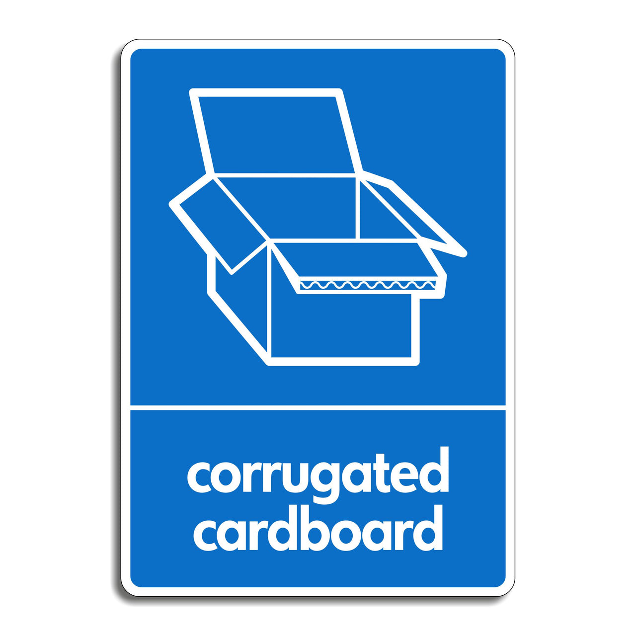 Corrogated Cardboard Recycling Sign