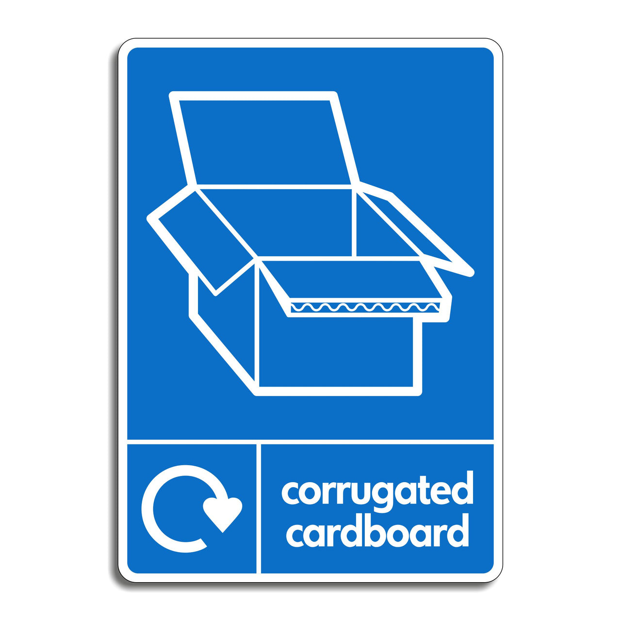 Corrogated Cardboard Recycling Sign