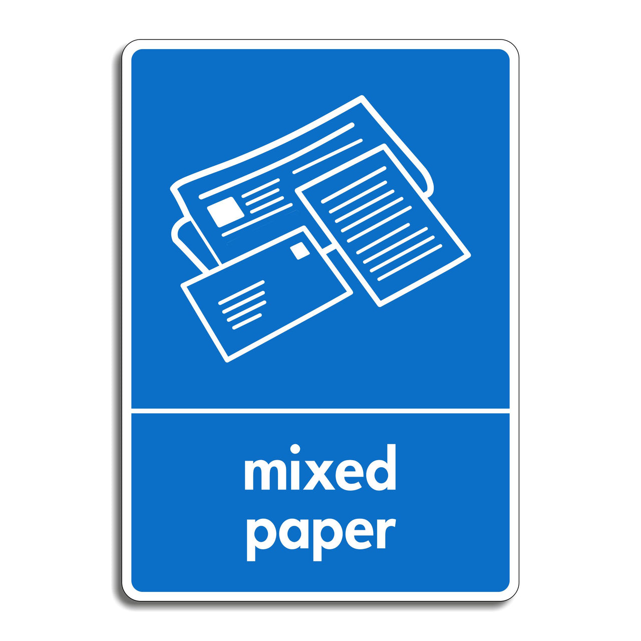 Mixed Paper Recycling Sign