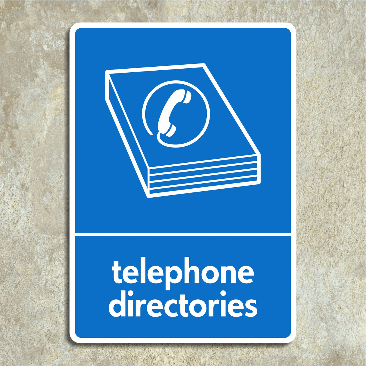 Telephone Directory Recycling Sign