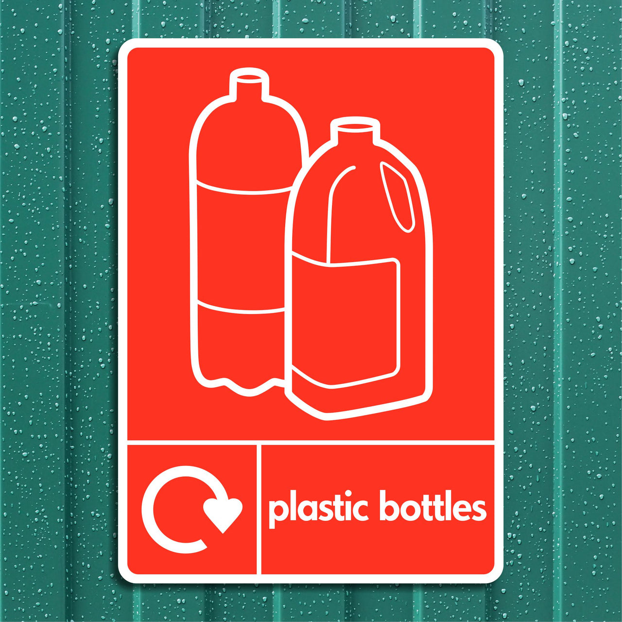 Plastic Bottle Recycling Sign