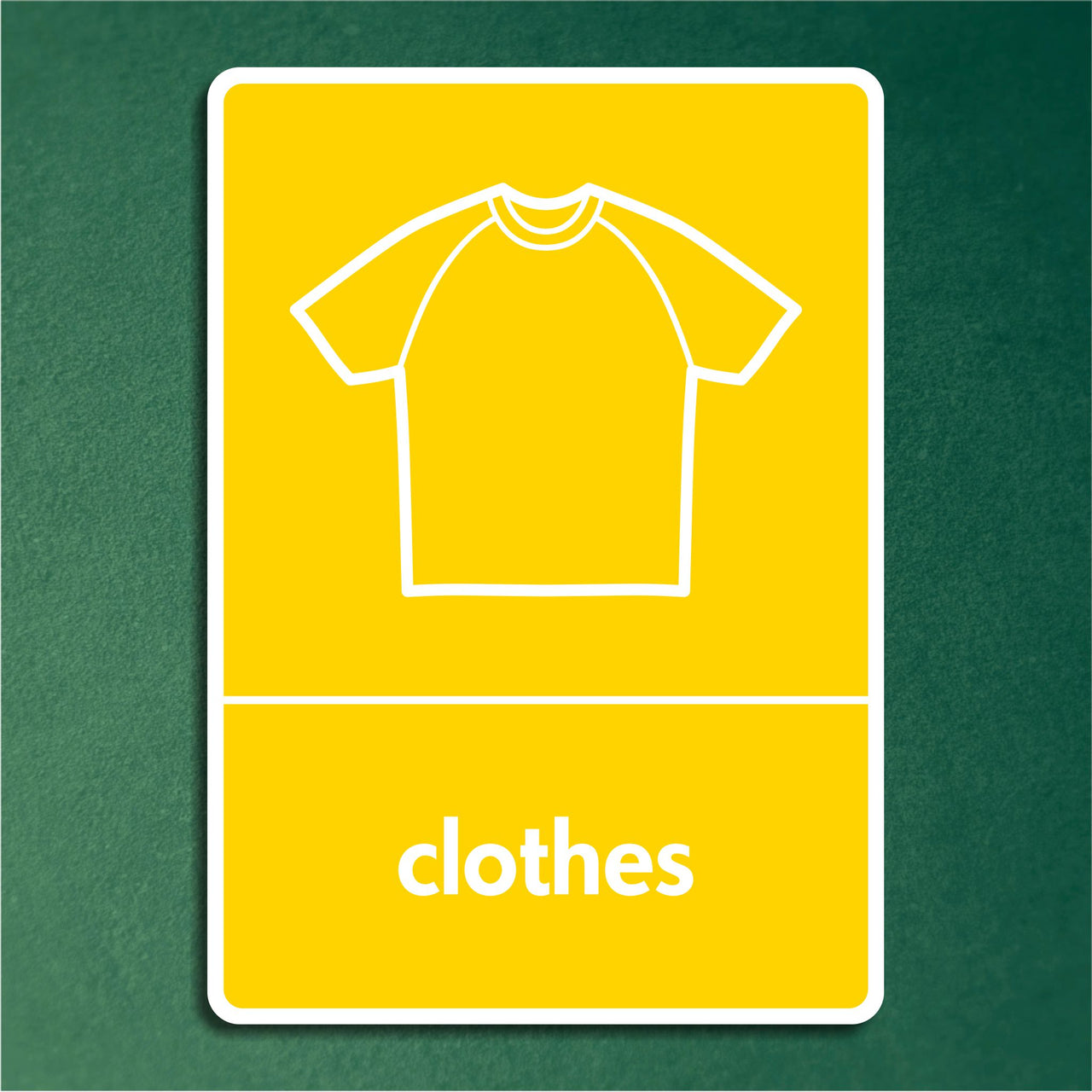 Clothing Recycling Sign