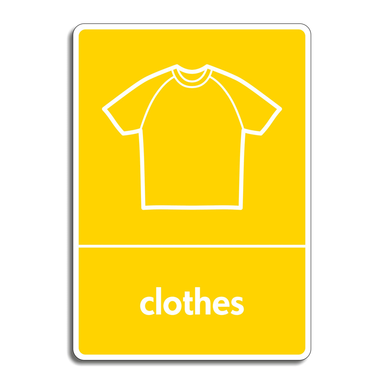 Clothing Recycling Sign