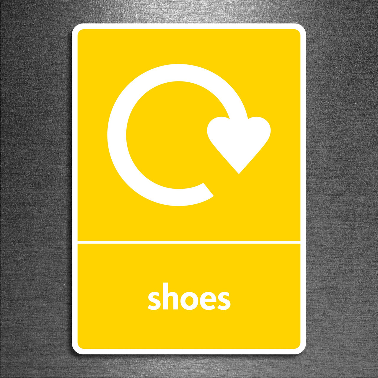 Shoes Recycling Sign