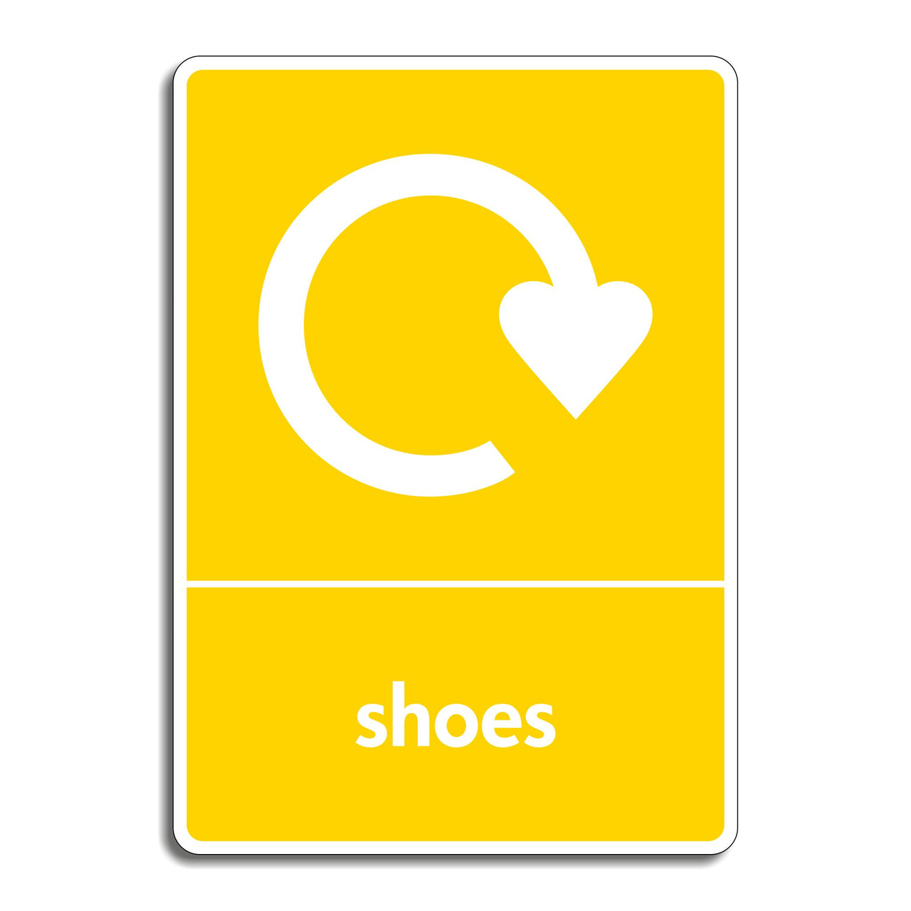 Shoes Recycling Sign