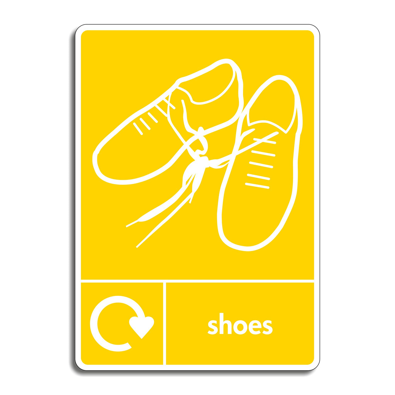 Shoes Recycling Sign
