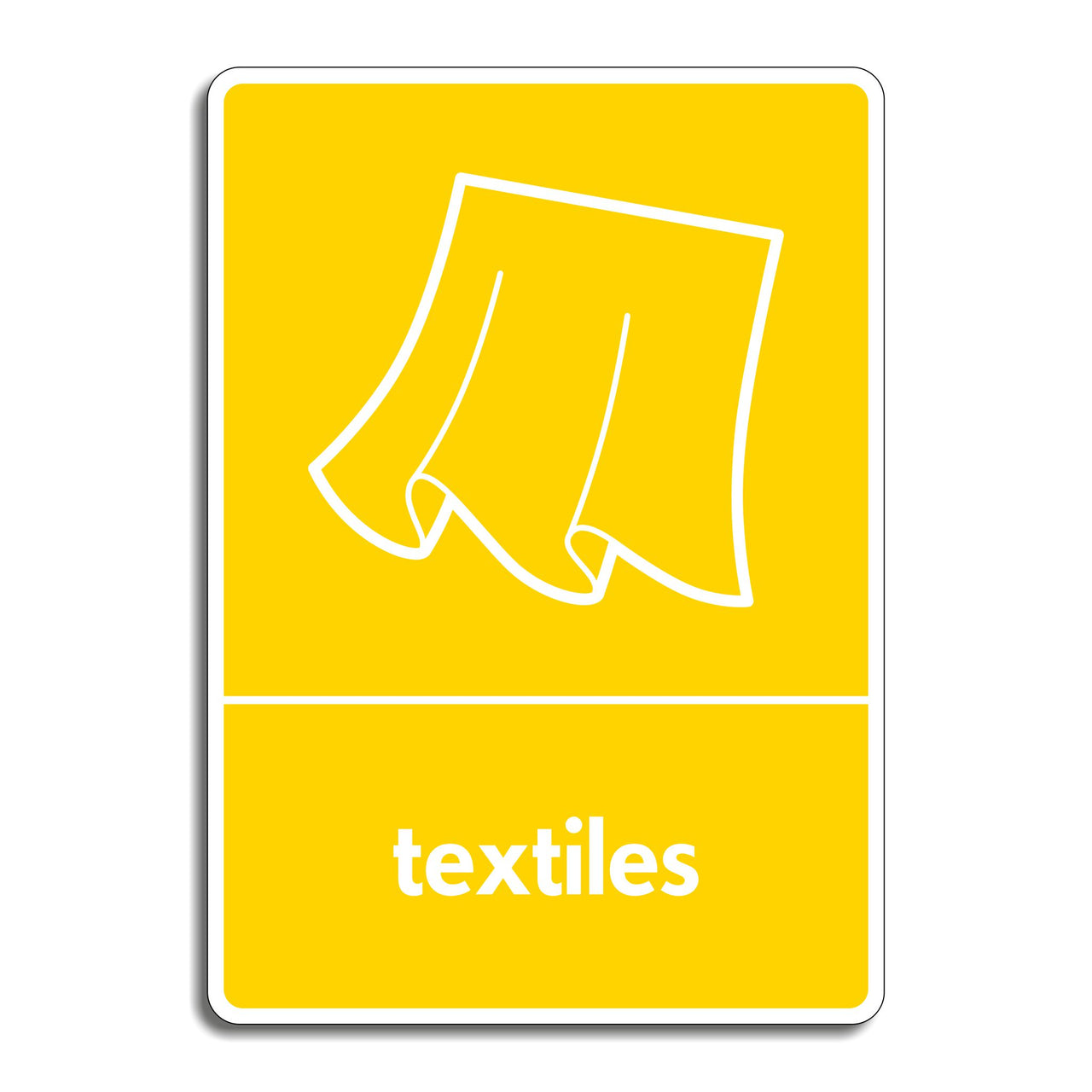 Textiles Recycling Sign