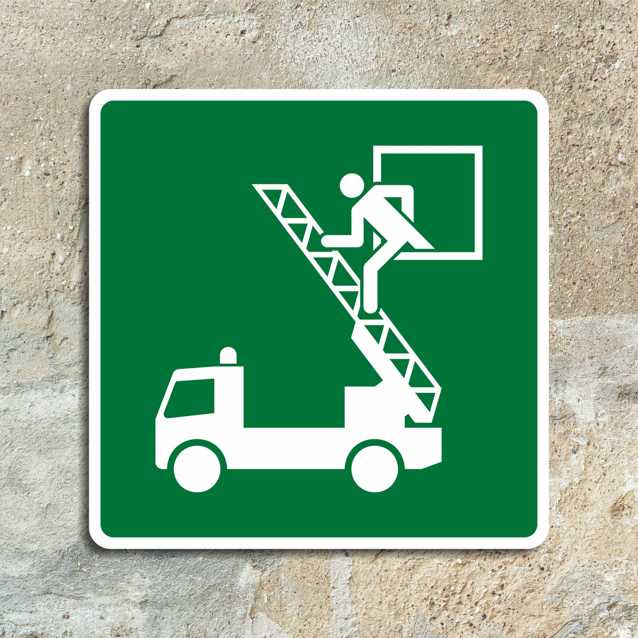 Fire Engine Rescue Window Sign